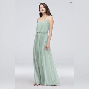 Dusty Sage David's Bridal Bridesmaid Dress Size 0